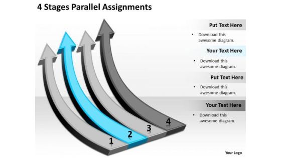 Parallel And Serial Processing 4 Stages Assignments PowerPoint Slides