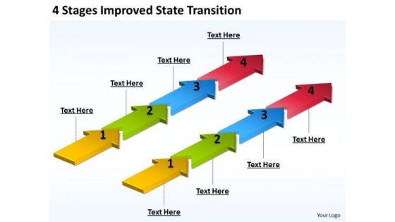 Parallel And Serial Processing State Transition PowerPoint Templates Ppt Backgrounds For Slides