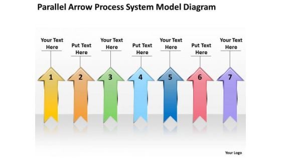 Parallel Arrow Process System Model Diagram Agricultural Business Plan PowerPoint Templates