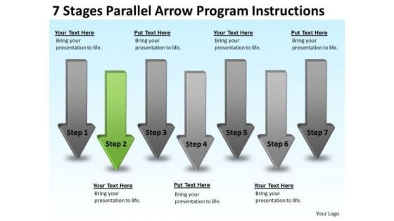 Parallel Arrow Program Instructions Business Development Plan Sample PowerPoint Slides