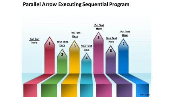 Parallel Arrows PowerPoint Executing Sequential Program Slides