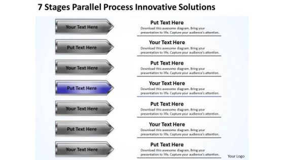 Parallel Arrows PowerPoint Stages Process Innovative Solutions Templates