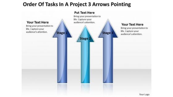 Parallel Distributed Processing Order Of Tasks Project 3 Arrows Pointing PowerPoint Templates