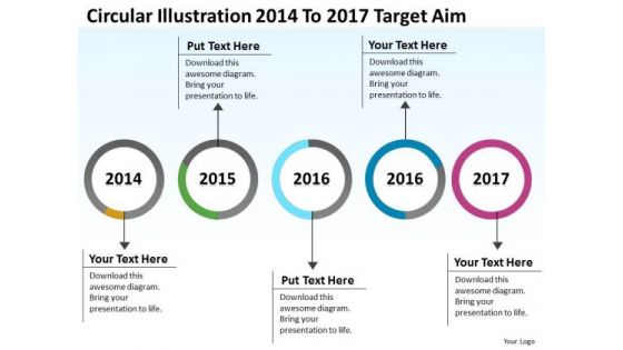 Parallel Process Circular Illustration 2014 To 2017 Target Aim PowerPoint Templates Parallel Process Circular Illustration 2014 To 2017 Target Aim PowerPoint Templates