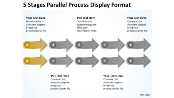 Parallel Process Display Format Restaurant Business Plan Template Free PowerPoint Templates