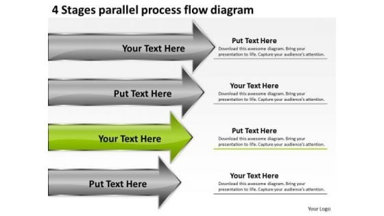 Parallel Process Flow Diagram Business Plan Executive Summary Template PowerPoint Templates