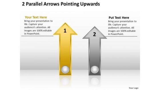 Parallel Process Social Work 2 Arrows Pointing Upwards PowerPoint Template