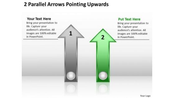 Parallel Process Social Work 2 Arrows Pointing Upwards Ppt PowerPoint Templates