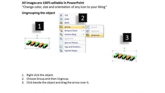 Parallel Processing Application 3d Five Concepts Arrow Flow Diagram PowerPoint Templates
