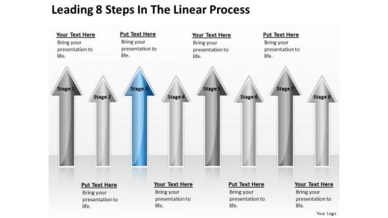 Parallel Processing Applications Leading 8 Steps The Linear Arrows PowerPoint Templates