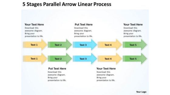 Parallel Processing Arrow Linear PowerPoint Templates Ppt Backgrounds For Slides