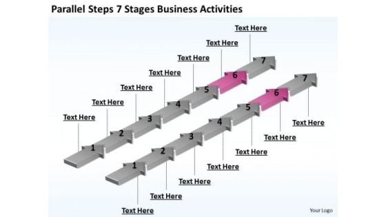 Parallel Processing Steps 7 Stages Business PowerPoint Theme Activities Ppt 6 Templates