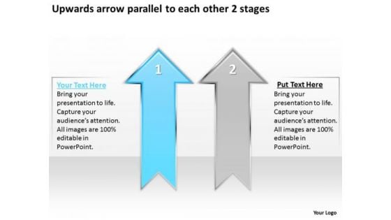 Parallel To Each Other 2 Stages Consulting Business Plan Template Free PowerPoint Templates