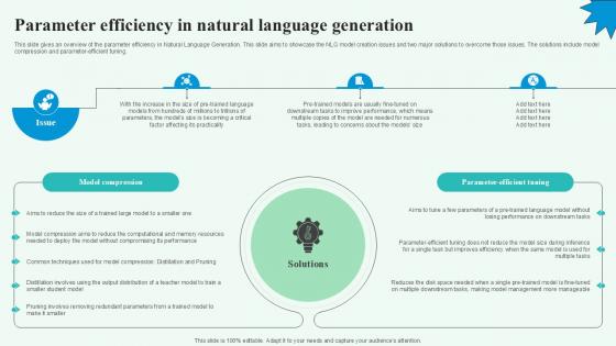 Parameter Efficiency In Natural Automated Content Generation PPT Sample