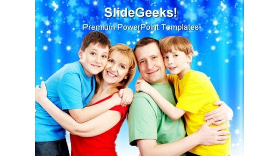 Parents With Sons Family PowerPoint Templates And PowerPoint Backgrounds 0611