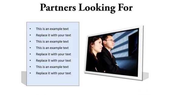 Partners Looking For Success PowerPoint Presentation Slides F