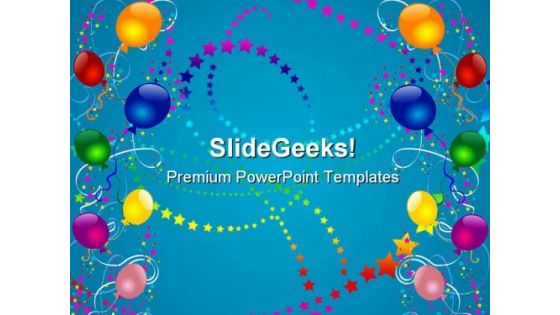 Party Balloons Abstract Background PowerPoint Templates And PowerPoint Backgrounds 0811