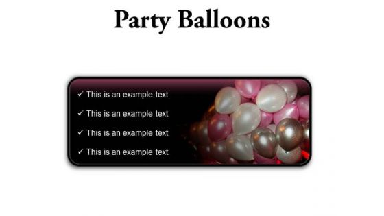 Party Balloons Festival PowerPoint Presentation Slides R