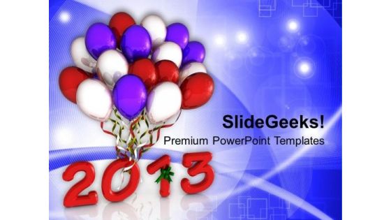 Party Balloons New Year PowerPoint Templates Ppt Backgrounds For Slides 1212
