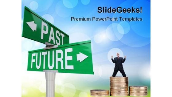 Past And Future Finance PowerPoint Themes And PowerPoint Slides 0611