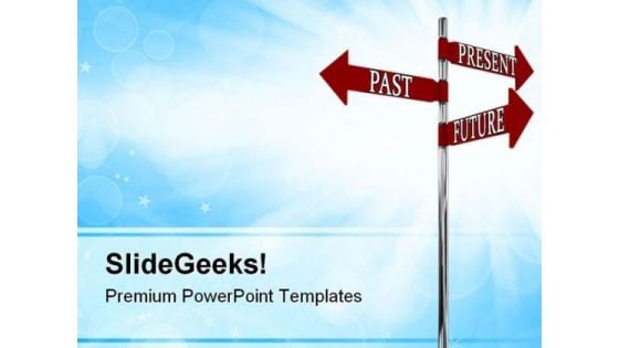 Past Present And Future Signpost Metaphor PowerPoint Themes And PowerPoint Slides 0811 Past Present And Future Signpost Metaphor PowerPoint Themes And PowerPoint Slides 0811