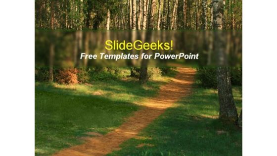 Forest Path PowerPoint Template Forest Path PowerPoint Template