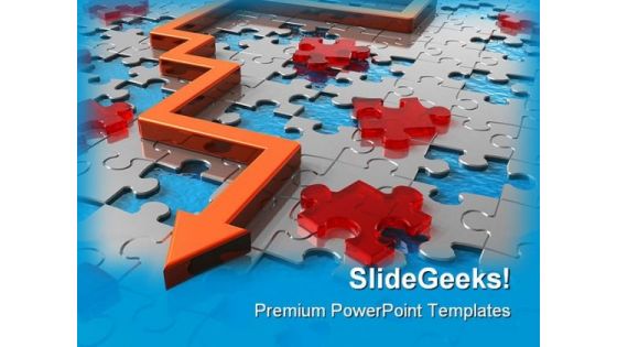 Path Across Puzzle Labyrinth Business PowerPoint Templates And PowerPoint Backgrounds 0411