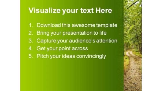 Path Nature PowerPoint Template 0810