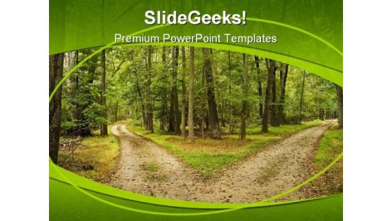 Path Nature PowerPoint Template 0810