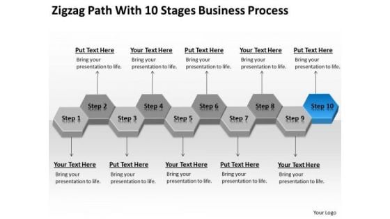 Path With 10 Stages Business Process Ppt Plans Examples PowerPoint Templates