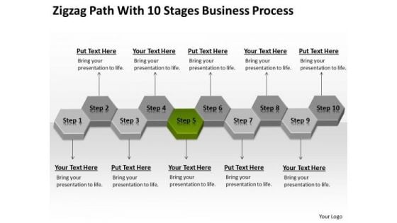 Path With 10 Stages Business Process Ppt Template For Plan PowerPoint Templates