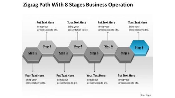 Path With 8 Stages Business Operation Ppt Examples Of Plan PowerPoint Slides