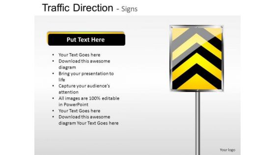 Pavement Traffic Direction PowerPoint Slides And Ppt Diagram Templates