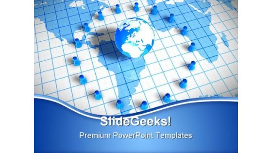 Pawns Around World Globe PowerPoint Templates And PowerPoint Backgrounds 0711