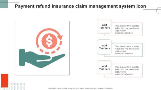 Payment Refund Insurance Claim Management System Icon Brochure Pdf