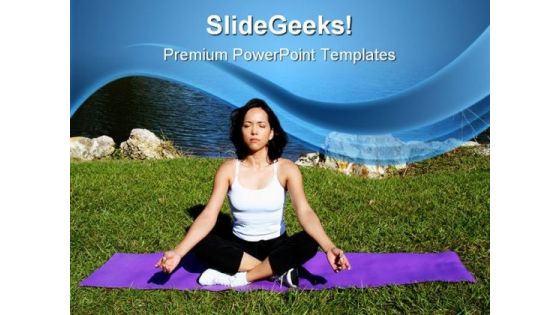 Peace Yoga Health PowerPoint Templates And PowerPoint Backgrounds 0611
