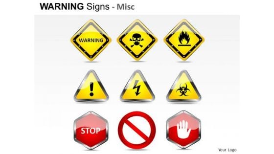 Pedestrian Warning Signs PowerPoint Slides And Ppt Diagram Templates