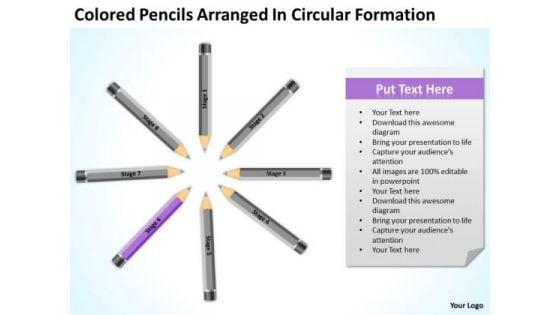 Pencils Arranged In Circular Formation Ppt Sample Business Plan PowerPoint Templates