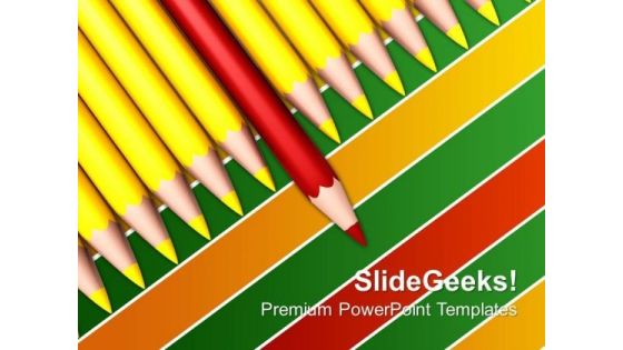 Pencils Be Different Education PowerPoint Templates And PowerPoint Themes 0712