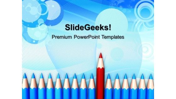 Pencils Be Different Education PowerPoint Templates And PowerPoint Themes 1012