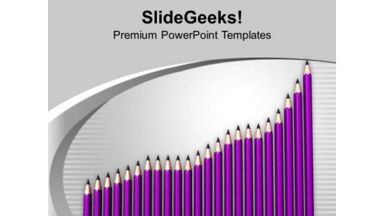 Pencils Growth Graph Business PowerPoint Templates Ppt Backgrounds For Slides 0313