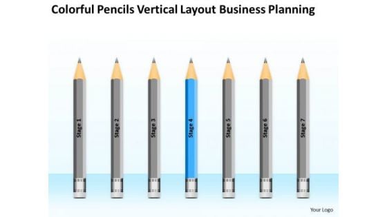 Pencils Vertical Layout Business Planning Ppt Farm PowerPoint Templates