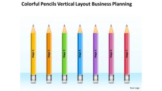 Pencils Vertical Layout Business Planning Ppt Fitness Center PowerPoint Slides