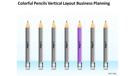 Pencils Vertical Layout Business Planning Ppt Format PowerPoint Slides