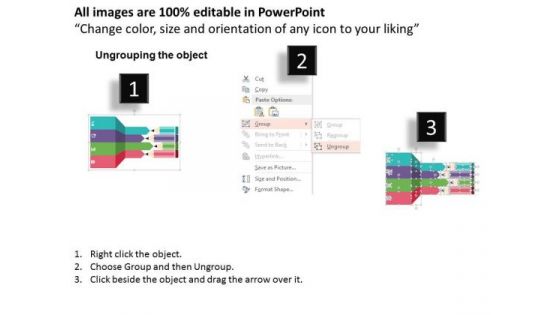 Pencils With Tags And Icons For Data Representation PowerPoint Template