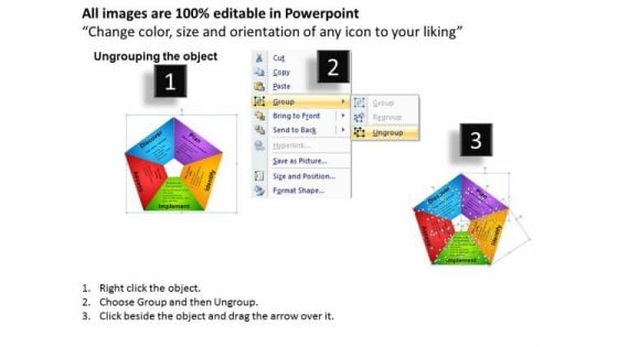 Pentagon Shape Process Diagram PowerPoint Slides Ppt Templates
