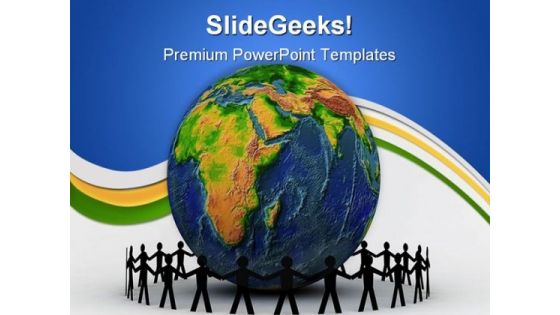 People Around Globe Communication PowerPoint Templates And PowerPoint Backgrounds 0311