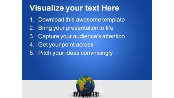 People Around Globe Communication PowerPoint Themes And PowerPoint Slides 0311