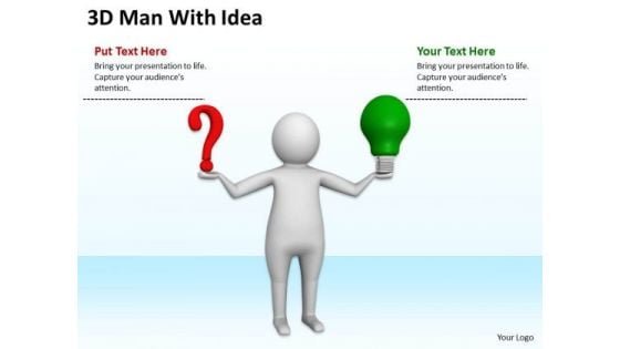 People Business 3d Man With Idea PowerPoint Templates