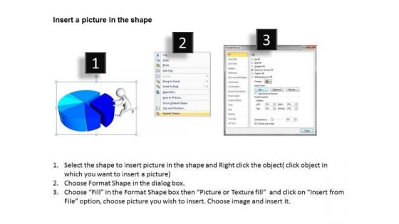 People Business Pushing Blue Pie PowerPoint Templates Free Download